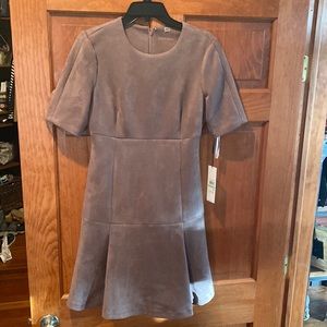 Calvin Klein Brown Faux suede dress size 8